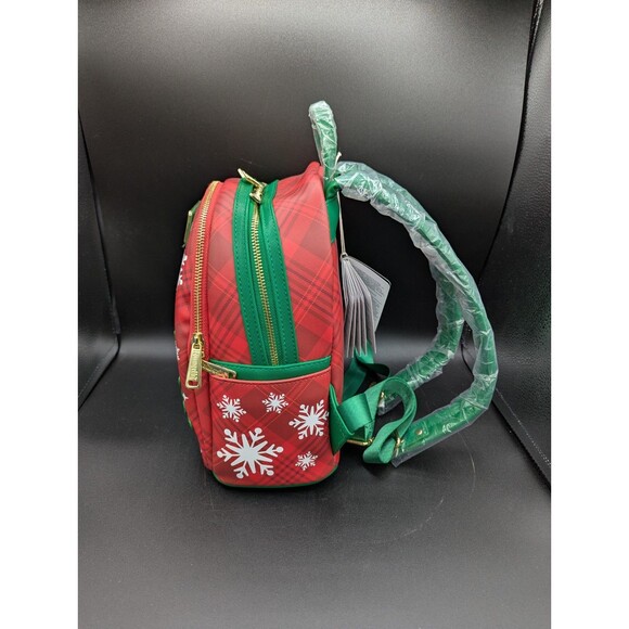 Loungefly Disney Big Hero 6 Baymax Holiday Plaid Light-Up Mini Backpack + Wallet - Picture 3 of 8